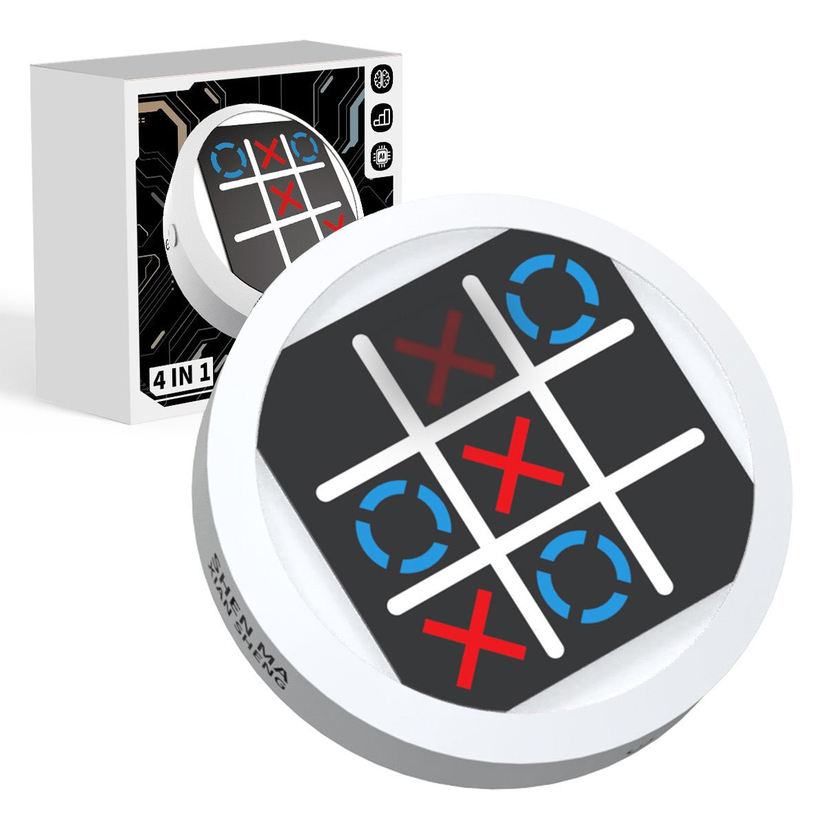 Super Tic-Tac-Toe 4-in-1 Handheld Game Console